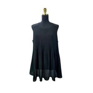 ECI New York Black Pleated Blouse - Size L